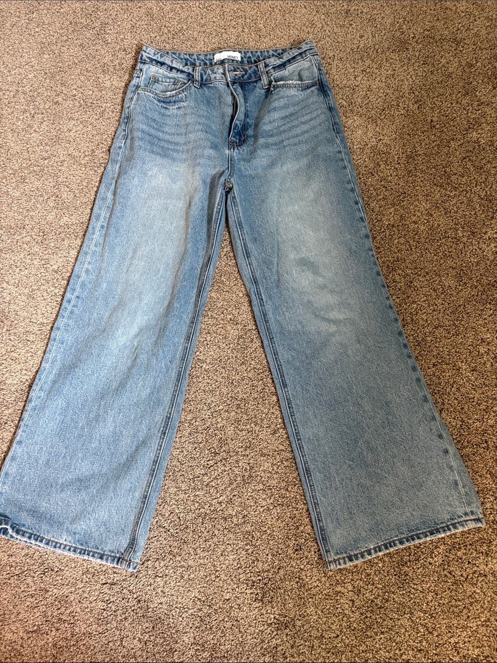 High-Rise Light Blue Wide Leg Women's Jeans